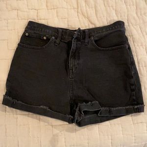 Madewell black denim shorts